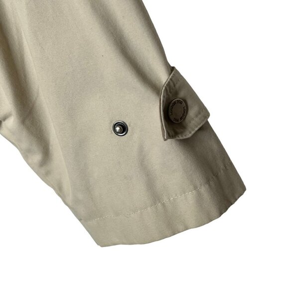 London Fog Limited Edition Beige Hooded Trench Coat Size 1X Detachable Hood Long - Picture 16 of 16